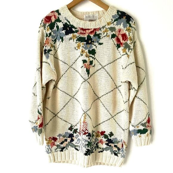 The Limited Sweaters - VTG Women’s P/S(oversized) Sweater Hand Knit